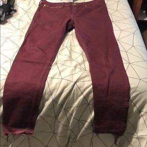 Maroon jeans